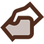 shaking hands brown icon